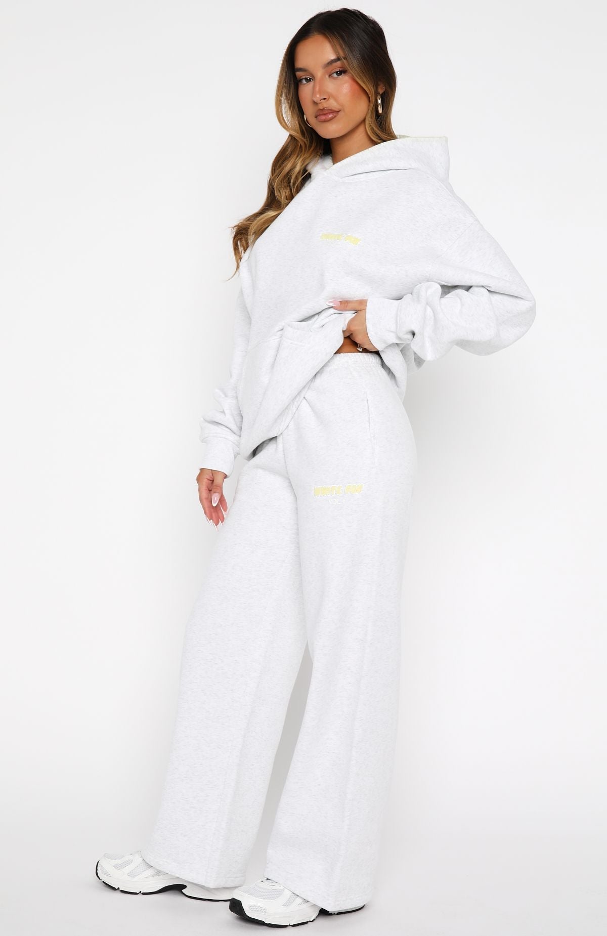 Vol. 1 Wide Leg Sweatpants Grey Marle