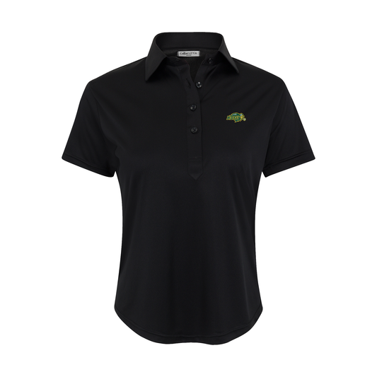 North Dakota State Women's Cap Sleeve Semi Spread Polo Black