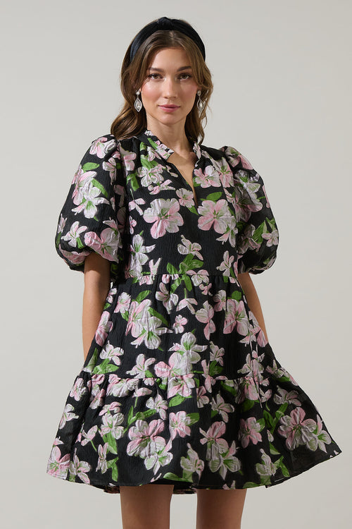 Elsinore Floral Jacey Babydoll Mini Dress