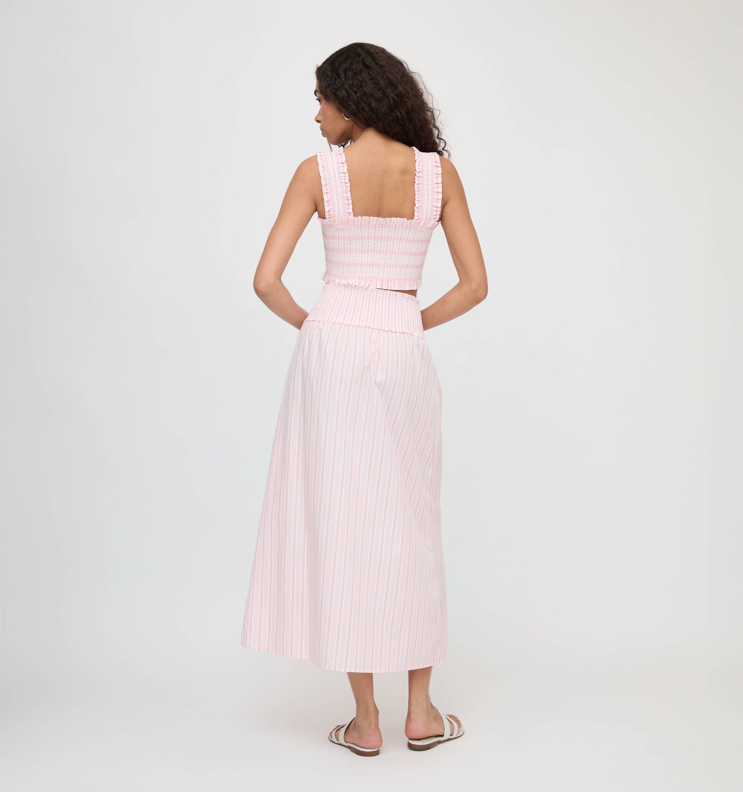 The Azalea Nap Top - Pink Variegated Stripe