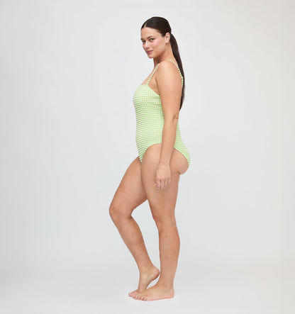 The Giana One Piece - Lime Gingham