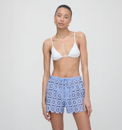 The Kaya Short - Cornflower Lace