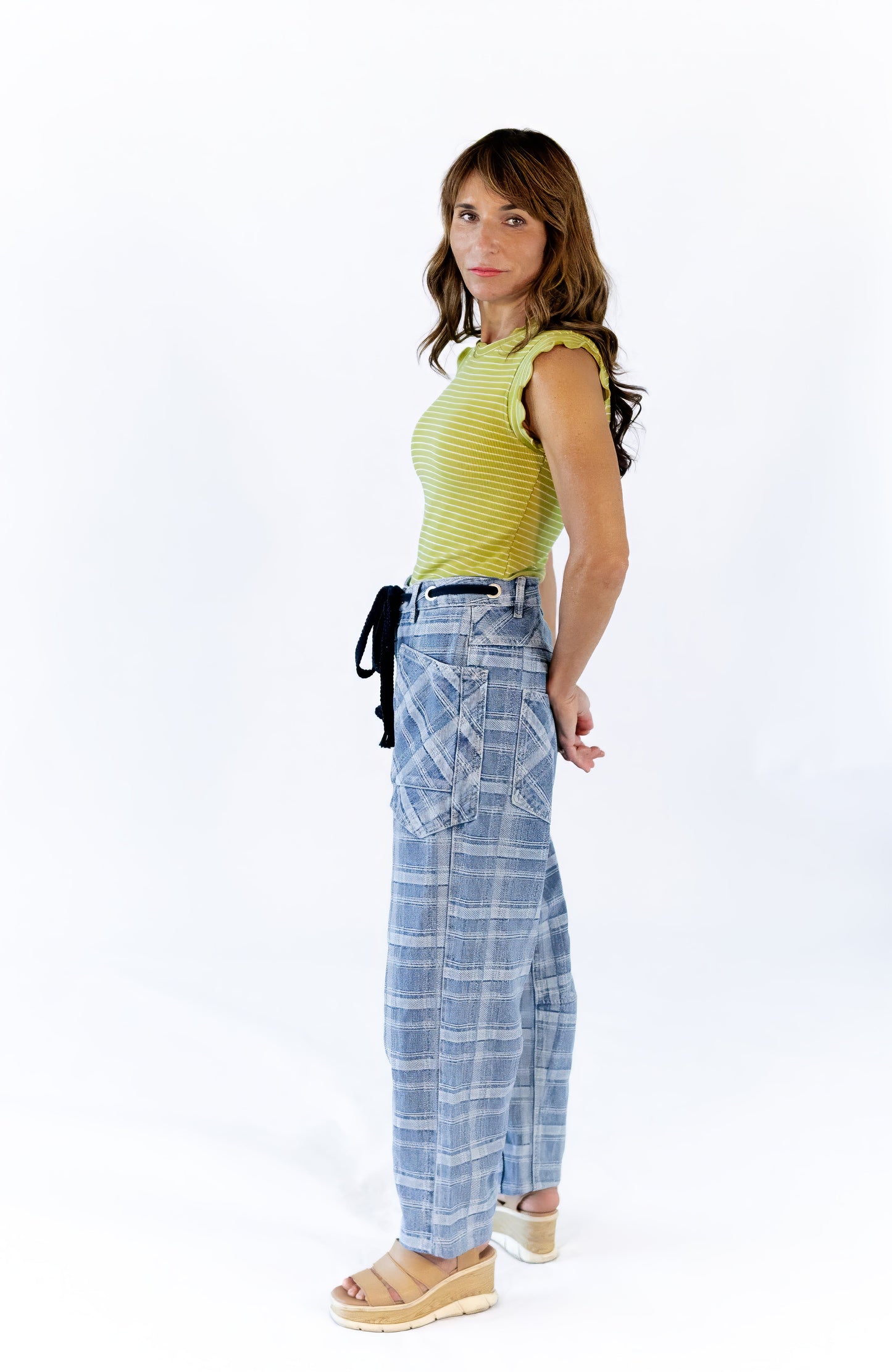 Murle Striped Tank · Lime