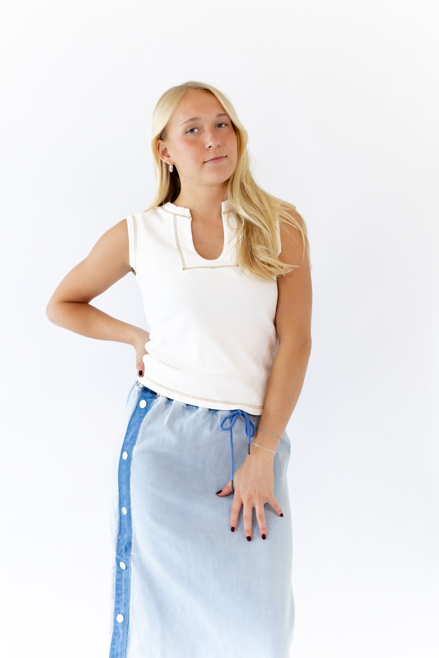 Quincy Split Neck Top