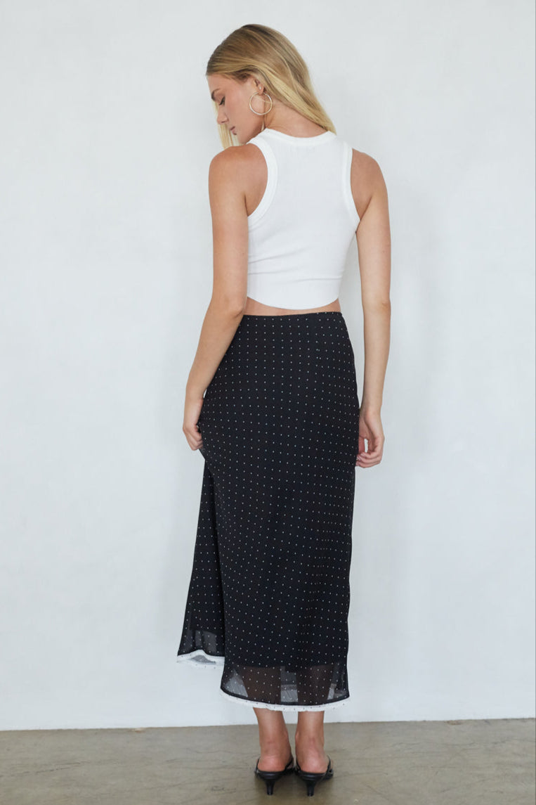 Melissa Polka Dot Midi Skirt