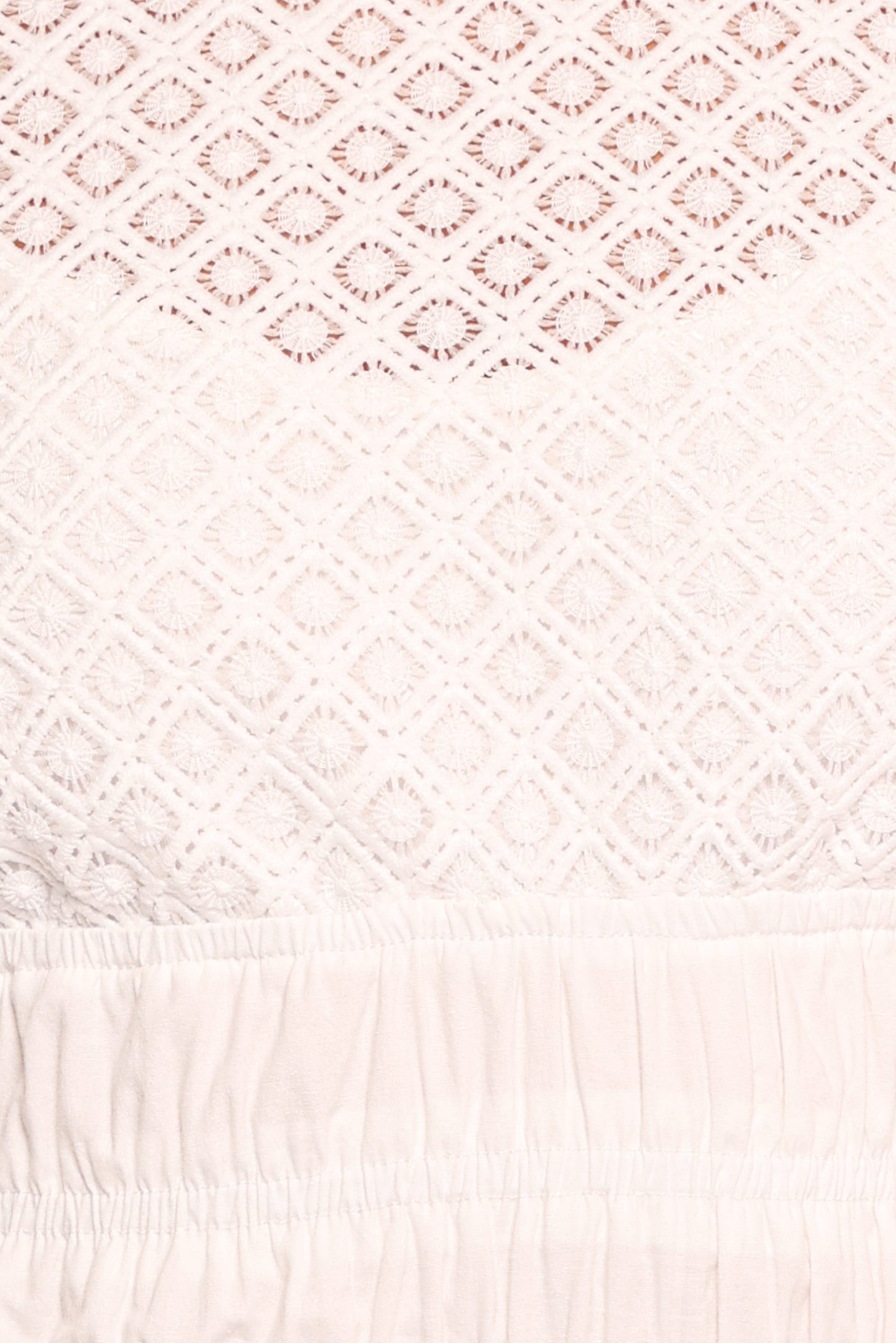 Riven Shirred Top - White