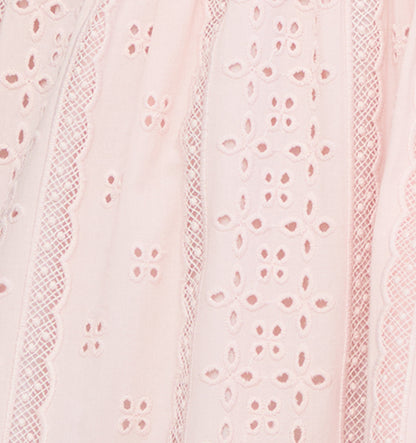 The Belle Bow - Pink Broderie Voile