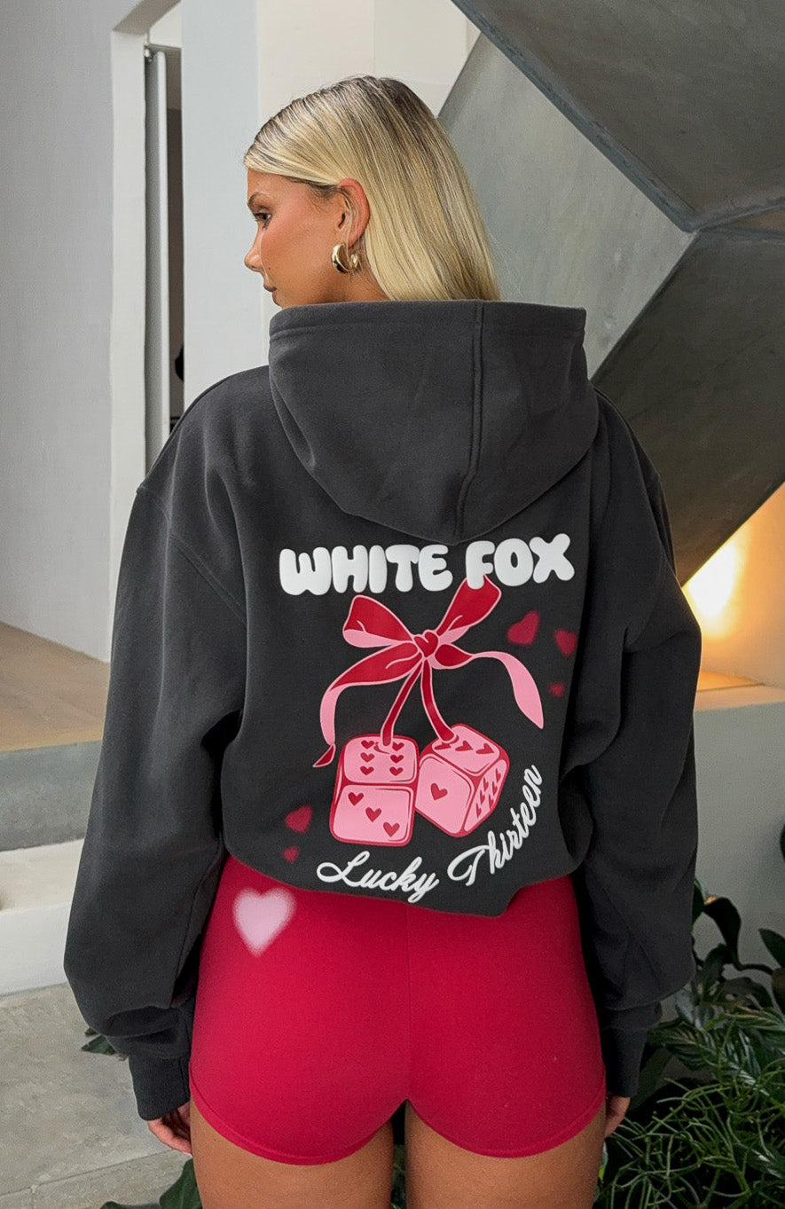 Lucky Thirteen Cheyenne Oversized Hoodie Charcoal