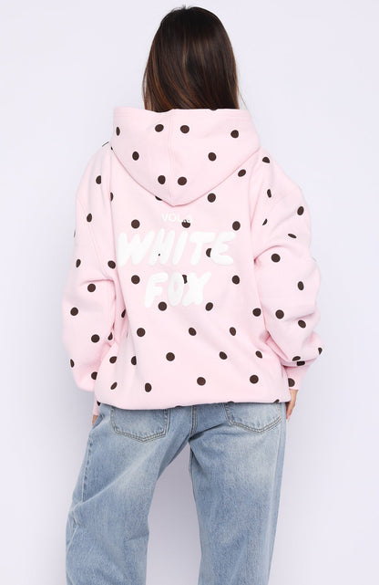 Offstage Printed Oversized Hoodie Posy Polka Dot